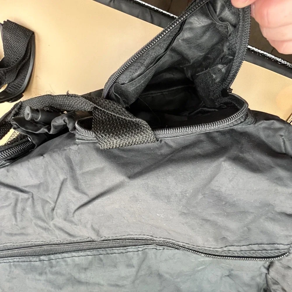 TV Guide Vintage Black Nylon Duffel Bag Travel Gym Carry On Media Promo